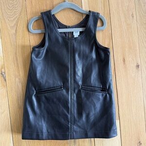 GAP Black Faux Leather Baby Dress